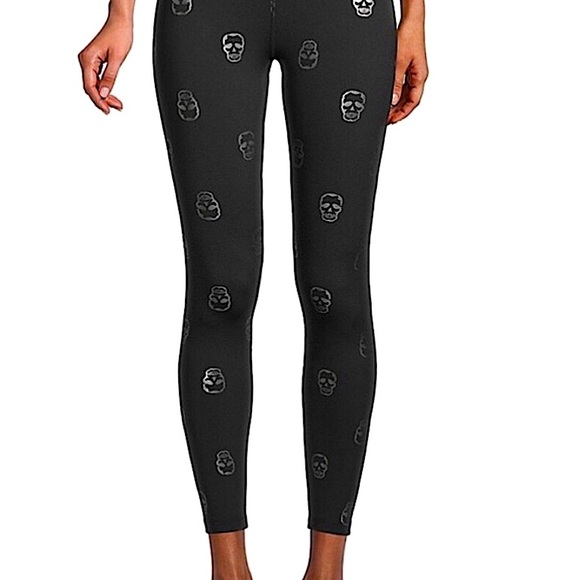 Nanette Lepore Silver Skull Leggings - Picture 2 of 8